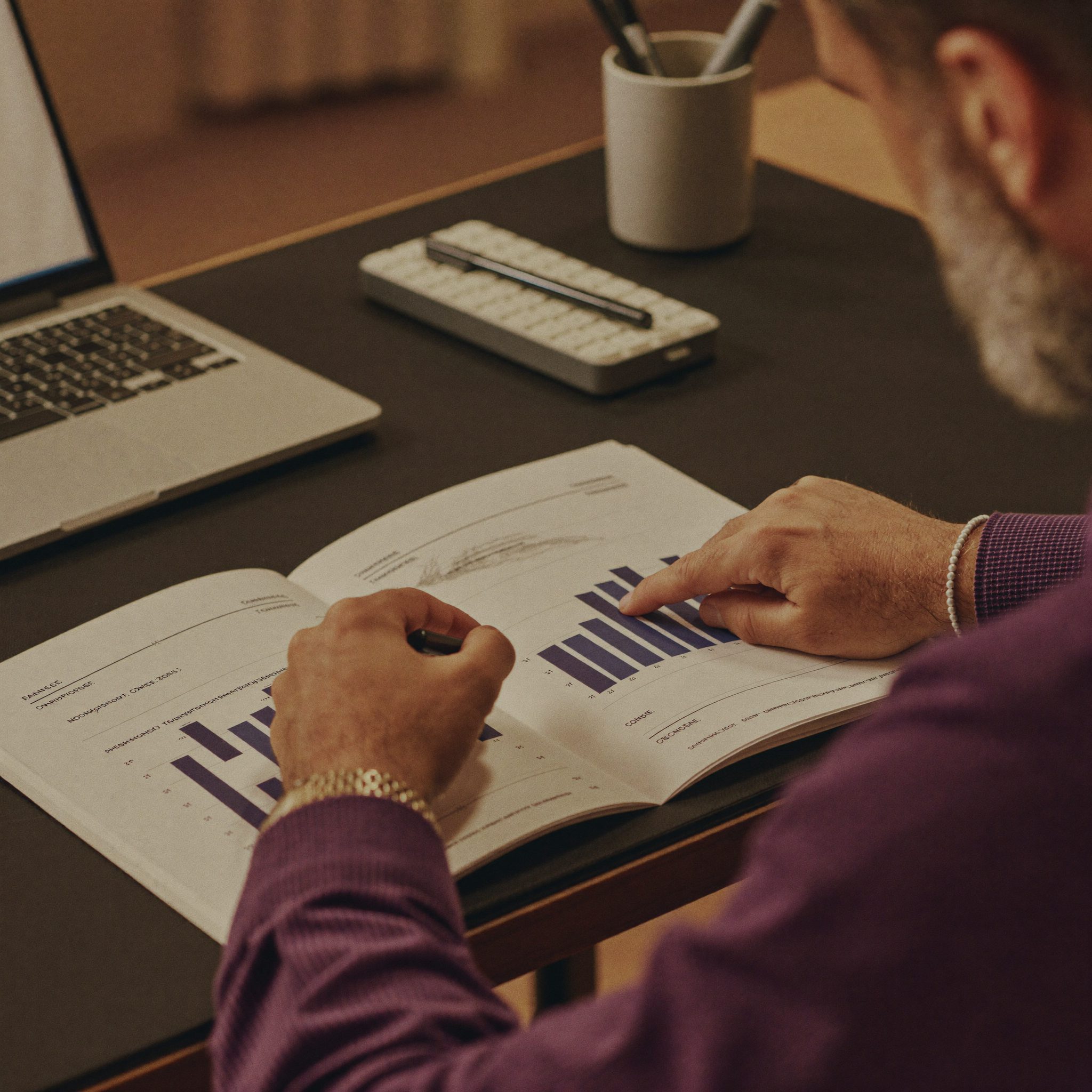 Advisor reviewing a retirement projection chart with a client
